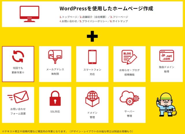 ホームページ職人 特徴