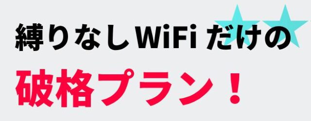 縛りなしWiFi 特徴
