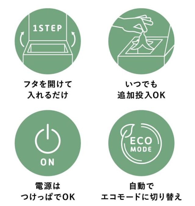 NAXLU ナクスル ハイブリッド生ごみ処理機 特徴